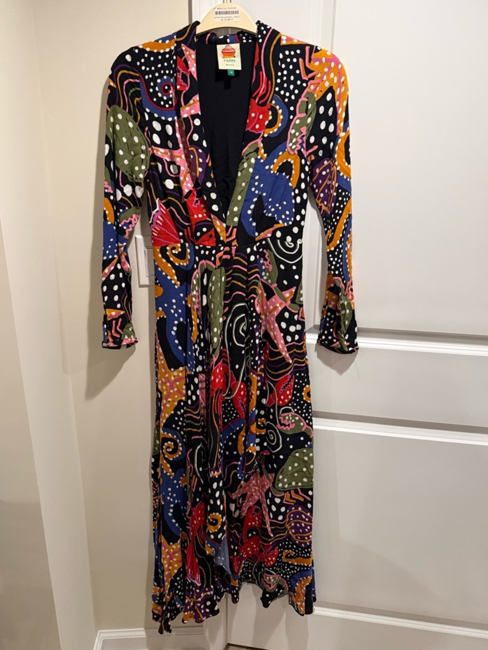 Farm Rio Under the Sea Midi Dress - Picture 2 of 4